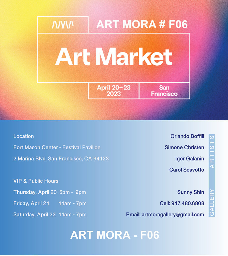 Show card for the art market San Francisco